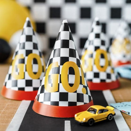 Racing Car Party Hats 6 pack