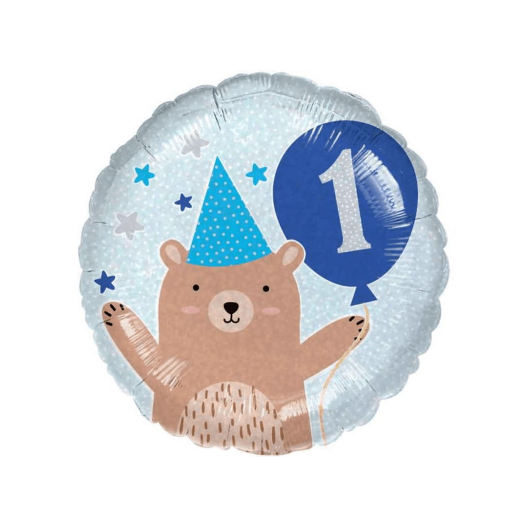 1st Birthday Bear Boy Foil Balloon - 18 inch - 1st Birthday Balloons Balloons 1st Birthday Bear Boy Foil Balloon - 18 inch