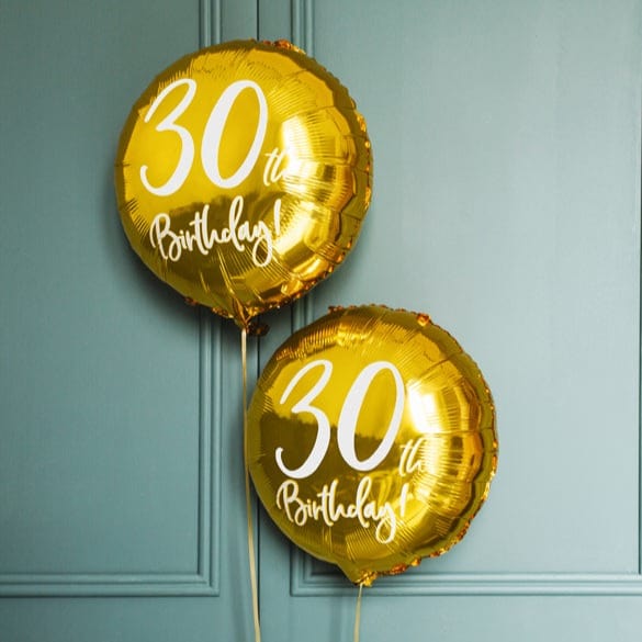 Balloons 30th Birthday Gold Foil Balloon