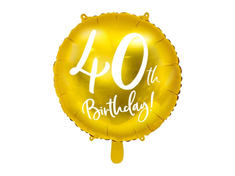 Balloons 40th Birthday Gold Foil Balloon