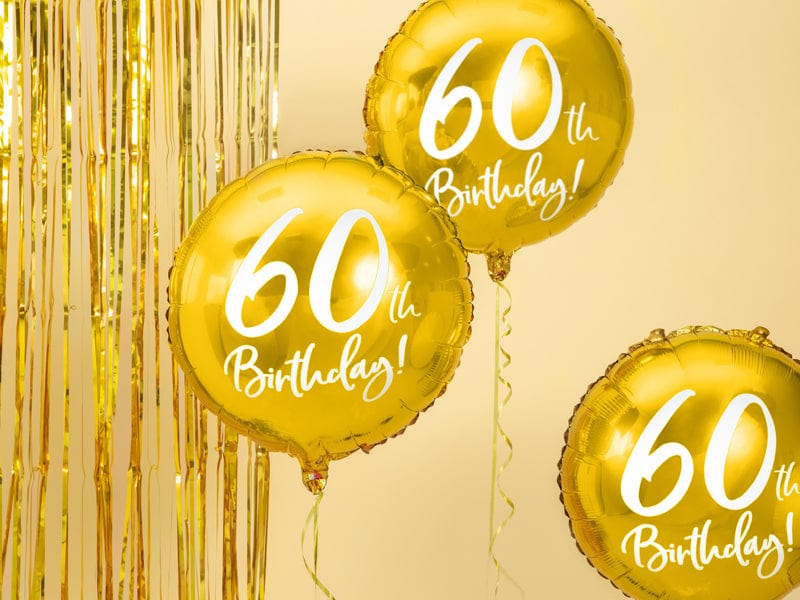 Balloons 60th Birthday Gold Foil Balloon