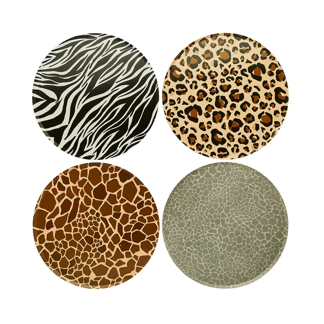 Safari Animal Print Party Plates x 8