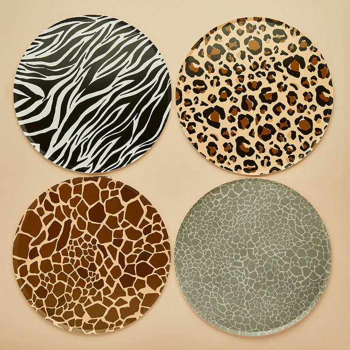 Safari Animal Print Party Plates x 8