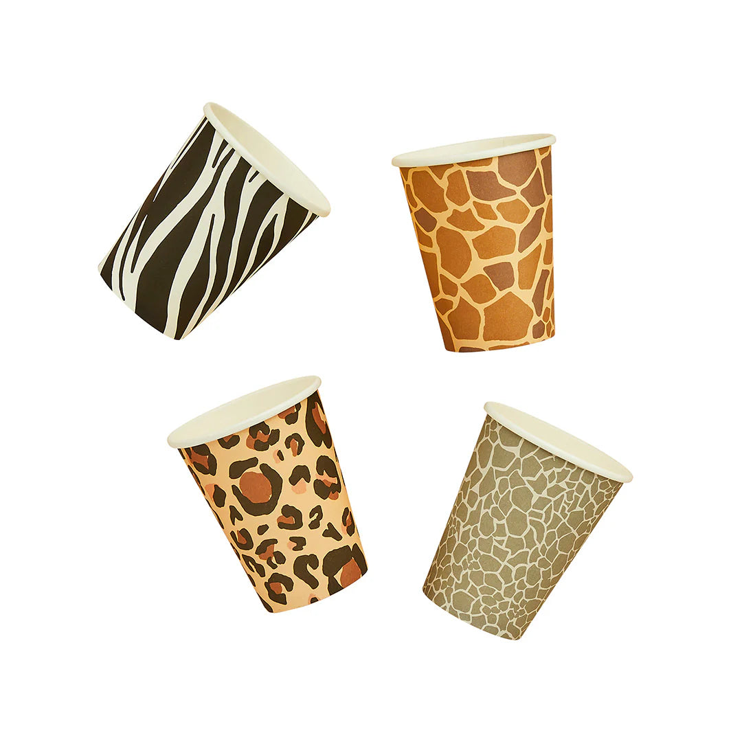 Safari Animal Print Party Cups x 8