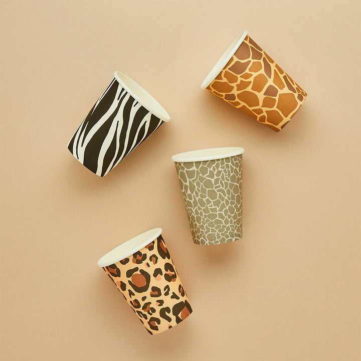 Safari Animal Print Party Cups x 8