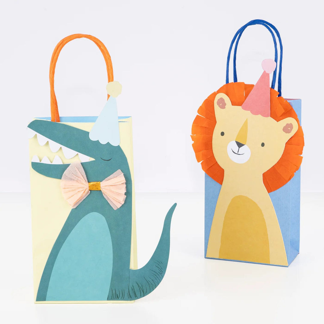 Animal Parade Party Bags x 8 - Meri Meri Safari Party Supplies Party Bags Animal Parade Party Bags x 8