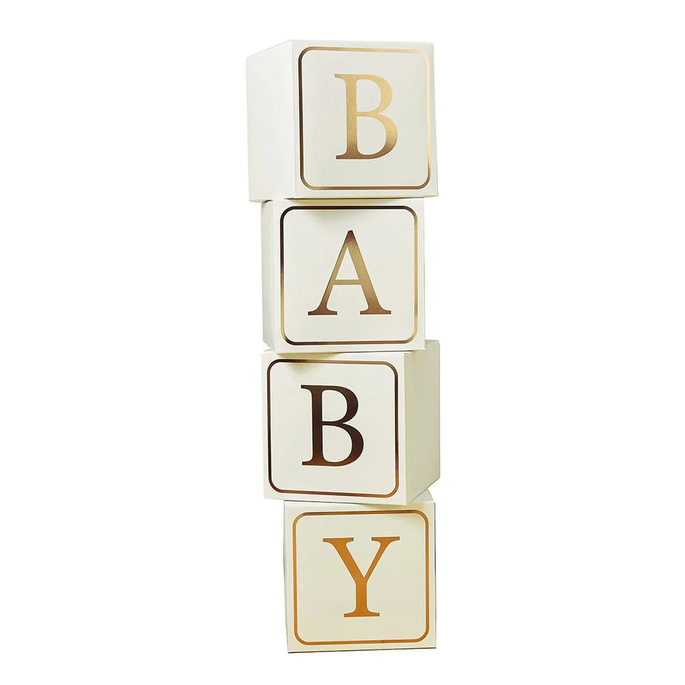 Baby Shower Decorations - Gold Giant Baby Blocks party decorations Baby Shower - Gold Giant Baby Blocks