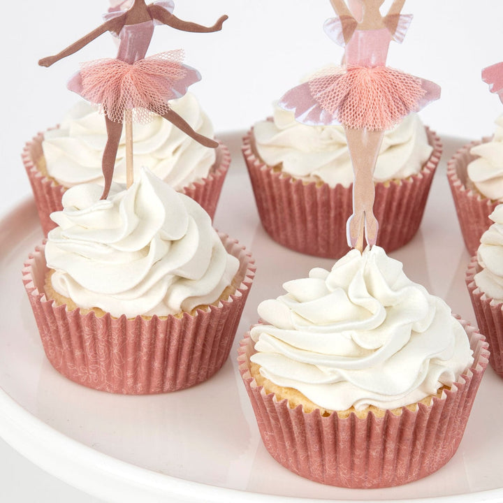 Ballerina Cupcake Kit - Meri Meri Ballet Party Supplies - Ballerina Birthday Party Cupcake Toppers Ballerina Cupcake Kit (With 24 Toppers)