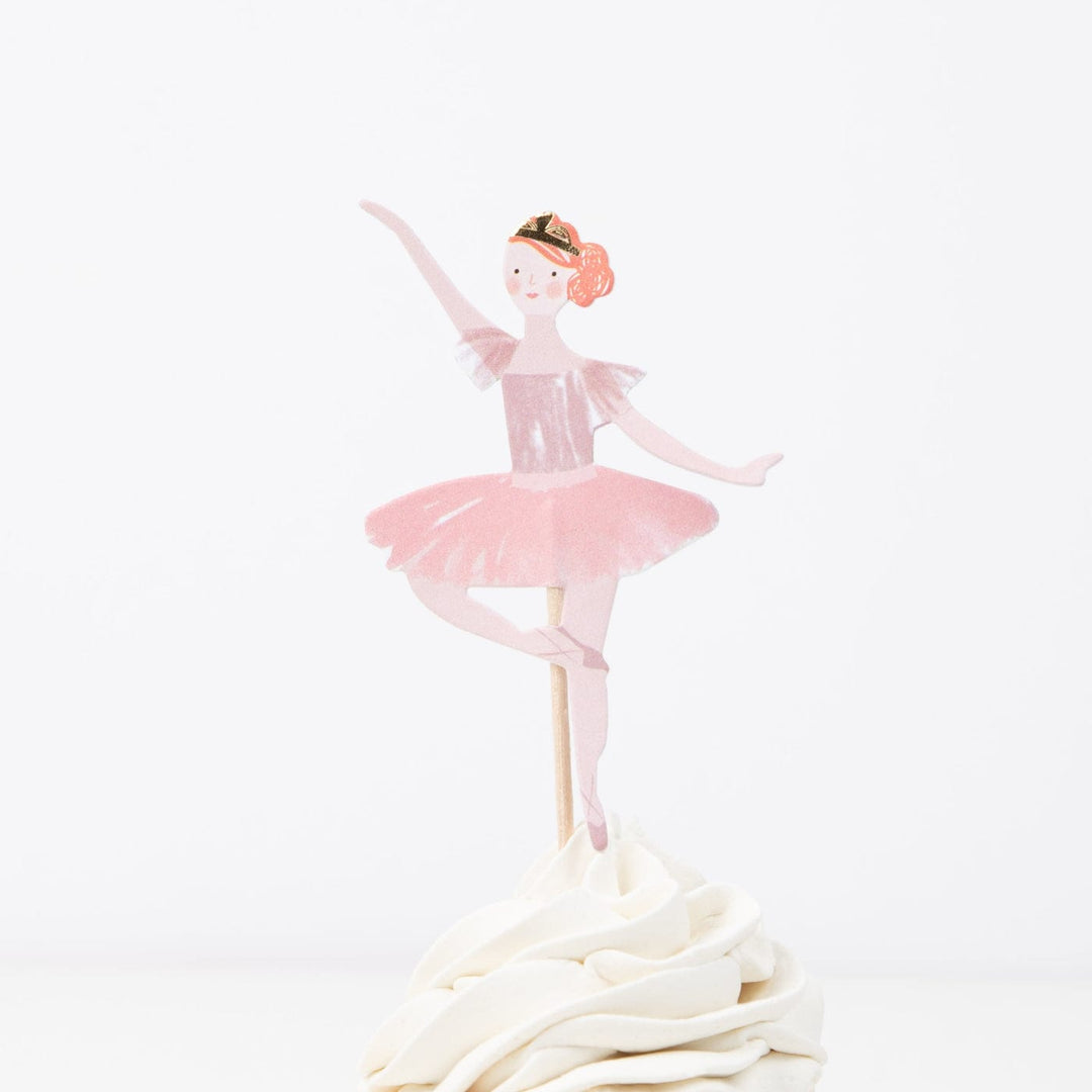 Ballerina Cupcake Kit - Meri Meri Ballet Party Supplies - Ballerina Birthday Party Cupcake Toppers Ballerina Cupcake Kit (With 24 Toppers)