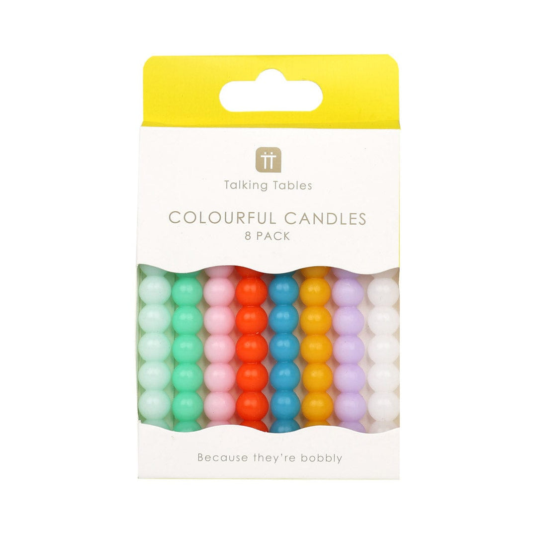 Birthday Brights Bobble Birthday Candles - 8 Pack - Birthday Cake Candles Birthday Candles Birthday Brights Bobble Birthday Candles - 8 Pack