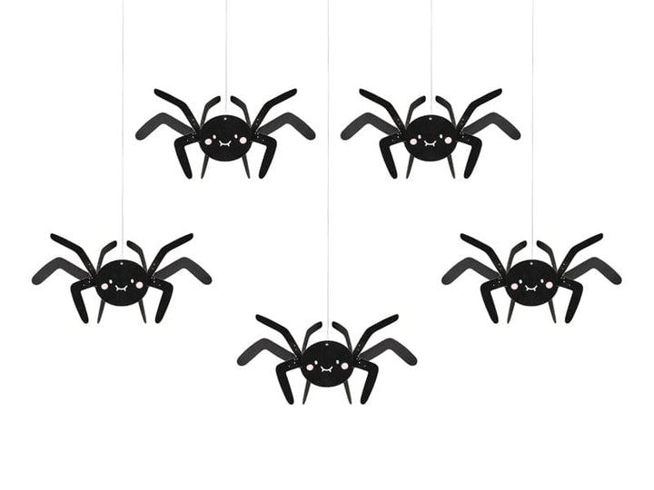 party decorations Black Spider Halloween Decorations x 5