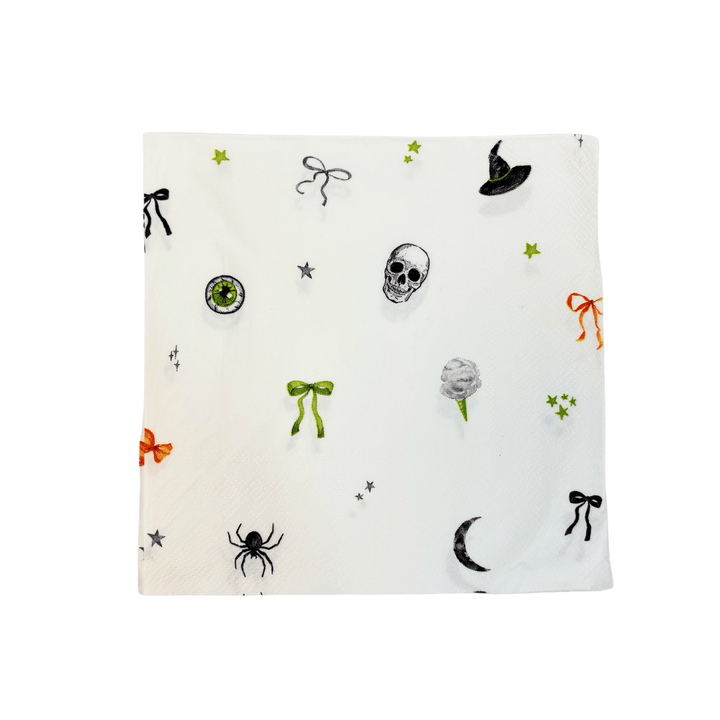 Bows & Boos Halloween Patterned Party Napkins x 24 - Josi James Paper Napkins Bows & Boos Halloween Patterned Party Napkins x 24