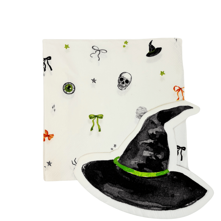 Bows & Boos Halloween Patterned Party Napkins x 24 - Josi James Paper Napkins Bows & Boos Halloween Patterned Party Napkins x 24