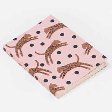 Caroline Gardner Leaping Leopard Multi Tab Notebook