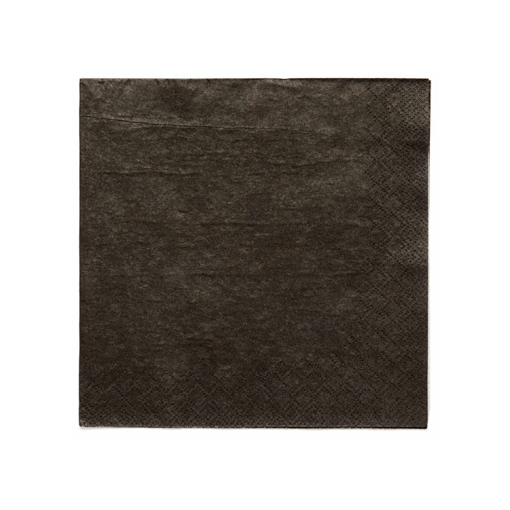 Charcoal Black Paper Party Napkins x 20 - Black Party Supplies Paper Napkins Charcoal Black Paper Party Napkins x 20