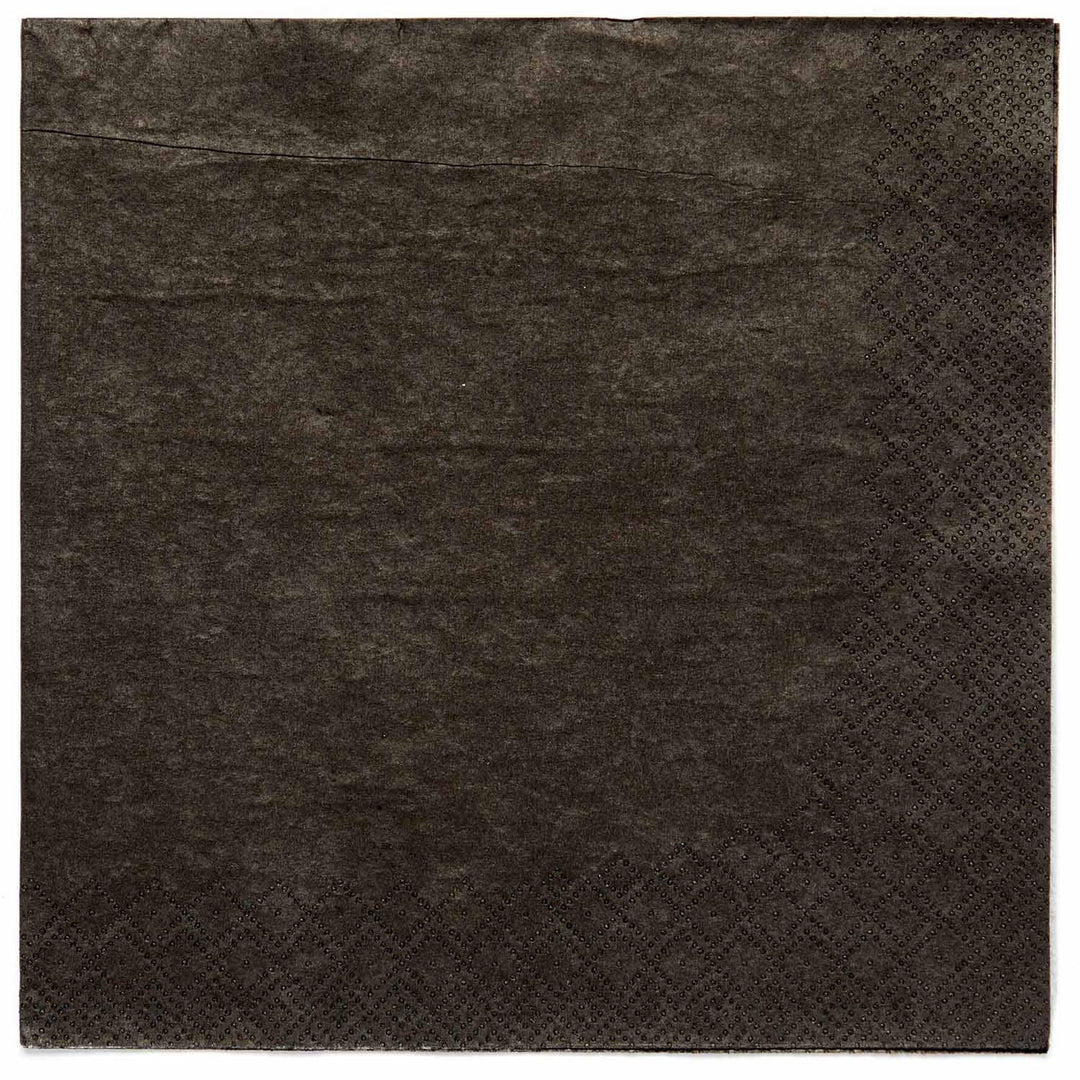 Charcoal Black Paper Party Napkins x 20 - Black Party Supplies Paper Napkins Charcoal Black Paper Party Napkins x 20