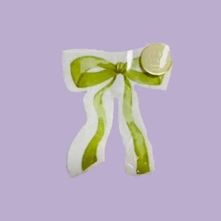 Chartreuse Bow Shaped Party Napkins x 24 - Josi James Paper Napkins Chartreuse Bow Shaped Party Napkins x 24