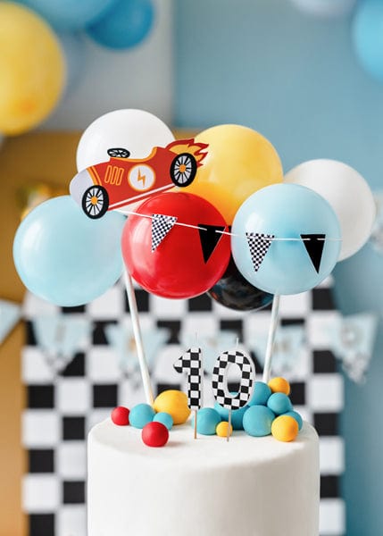 Chequered Flag Number 0 Candle - Birthday cake candles Birthday Candles Chequered Flag Number 0 Candle