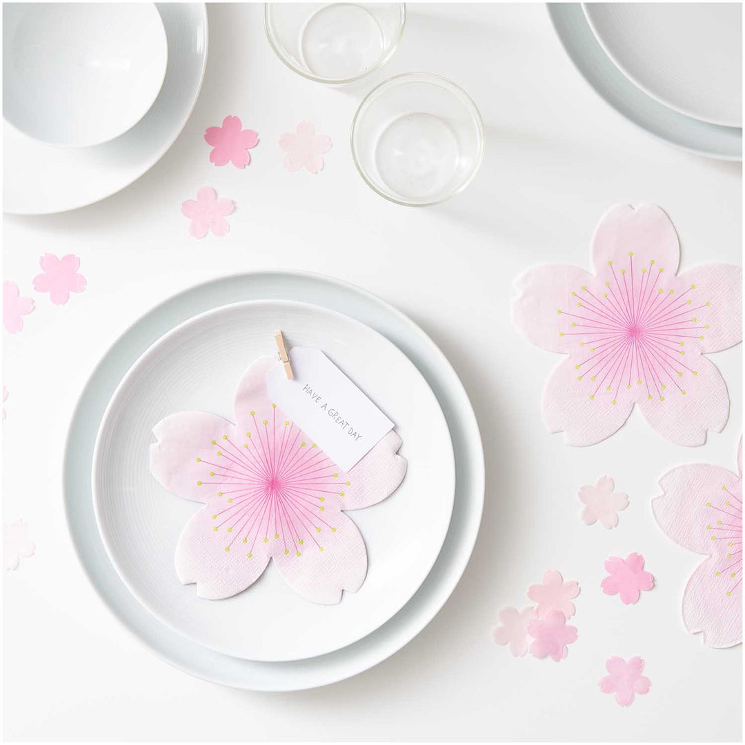 Cherry Blossom Party Napkins x 20 - Floral Party Paper Napkins Cherry Blossom Party Napkins x 20