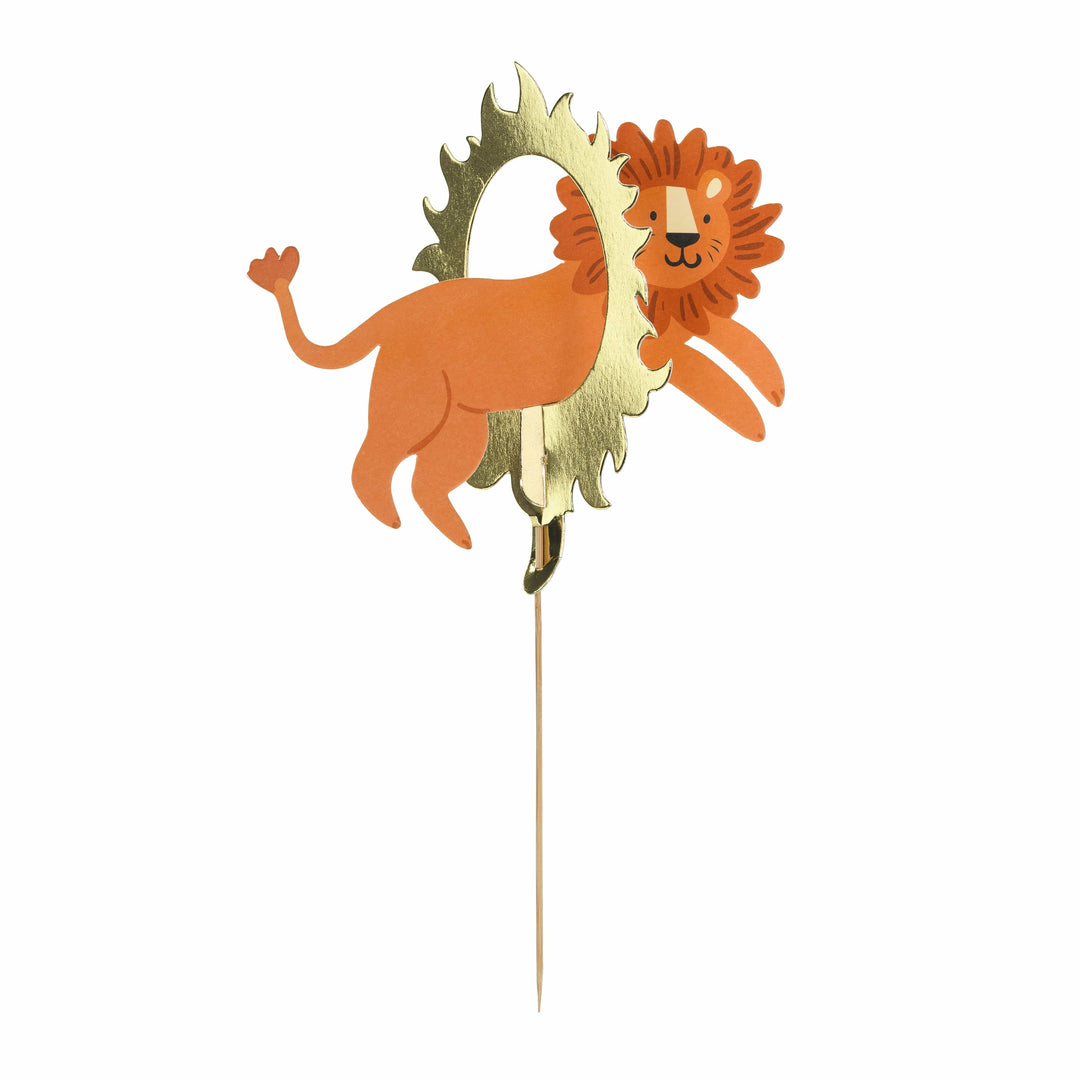 Circus Party Lion Cake Topper - Circus Theme Party Supplies Cake Topper Circus Party Lion Cake Topper