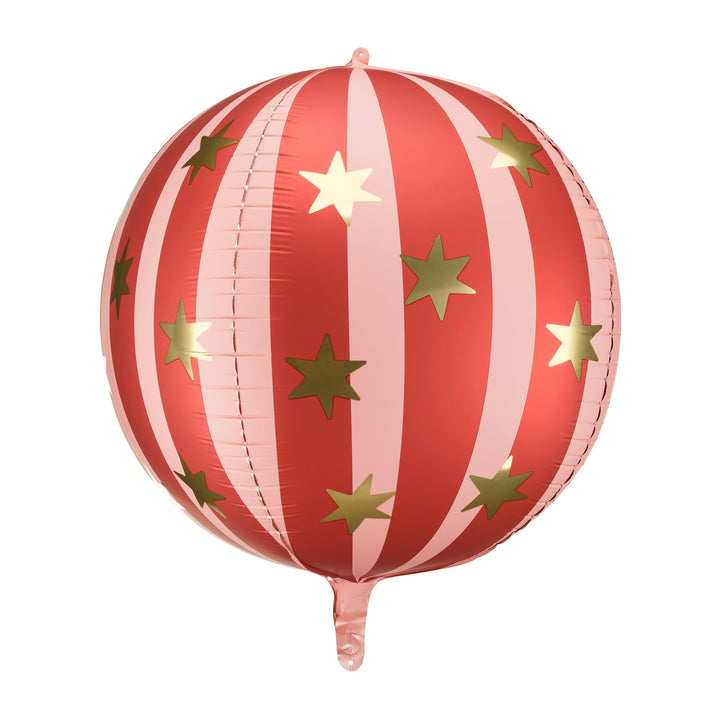 Circus Party - Red Starry Ball Foil Balloon –  75 cm Foil Balloon Red Starry Ball Foil Balloon –  75 cm