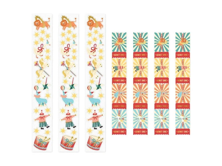 Circus Party Stickers & Entry Tickets - Circus Party Supplies Decorative Stickers Circus Party Stickers & Entry Tickets