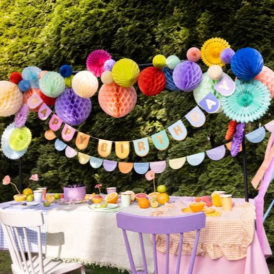 Colourful Happy Birthday Banner - Colourful Birthday Decorations Bunting Colourful Happy Birthday Banner