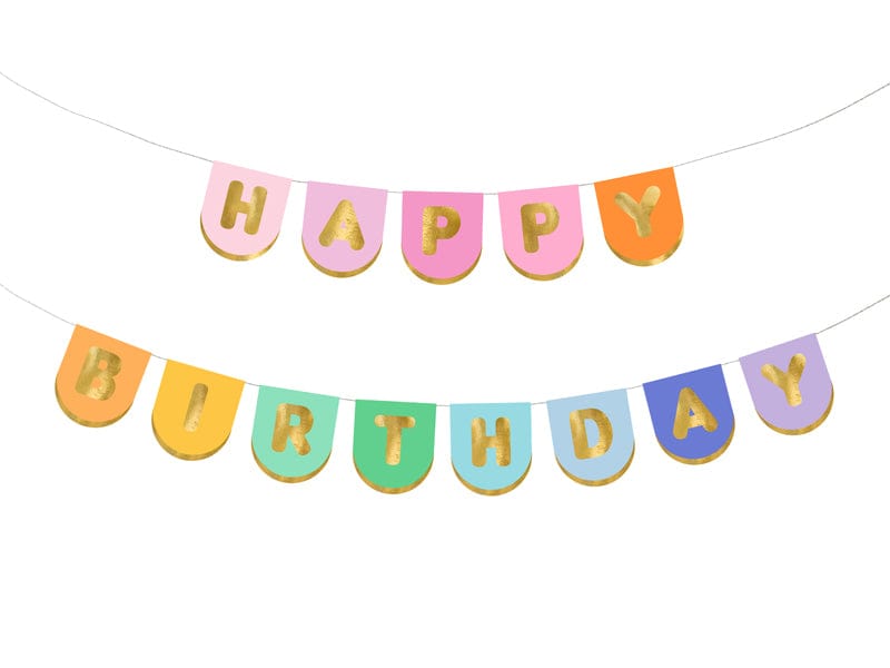 Colourful Happy Birthday Banner - Colourful Birthday Decorations Bunting Colourful Happy Birthday Banner