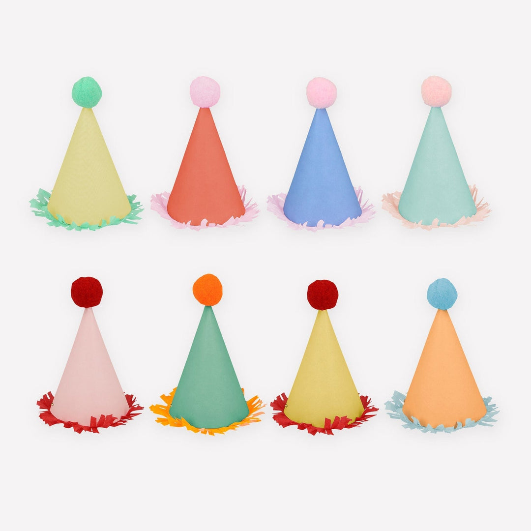 Colourful Mini Party Hats - Meri Meri Party Hats Party Hats Colourful Mini Party Hats