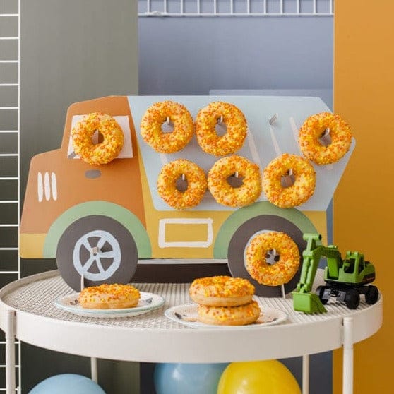 Cake Topper Construction Party Doughnut Wall Truck