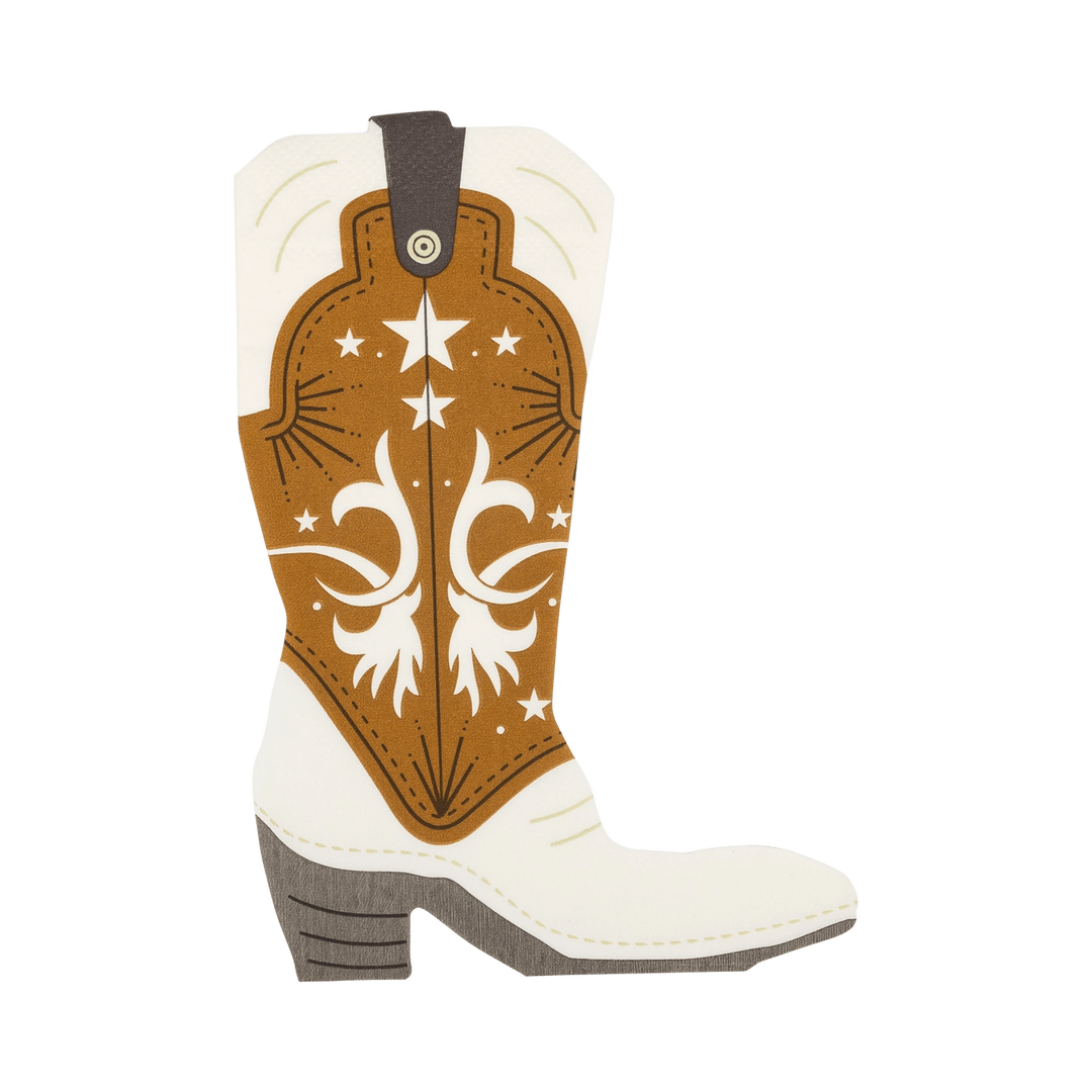 Cowboy Boot Shaped Party Napkins x 24 - Cowboy party supplies Paper Napkins Cowboy Boot Shaped Party Napkins x 24