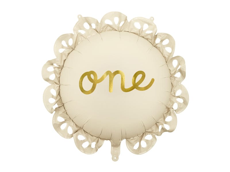 Cream One Foil Balloon - 1st birthday decorations Balloons Cream One Foil Balloon