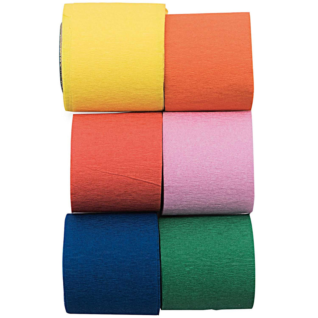 Crepe Paper Streamer Set - Colourful - Rainbow Birthday Party streamers Crepe Paper Streamer Set - Colourful