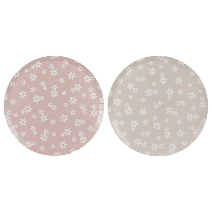 Daisy Floral Paper Plates x 8 - Daisy Party Supplies Disposable Plates Daisy Floral Paper Plates x 8