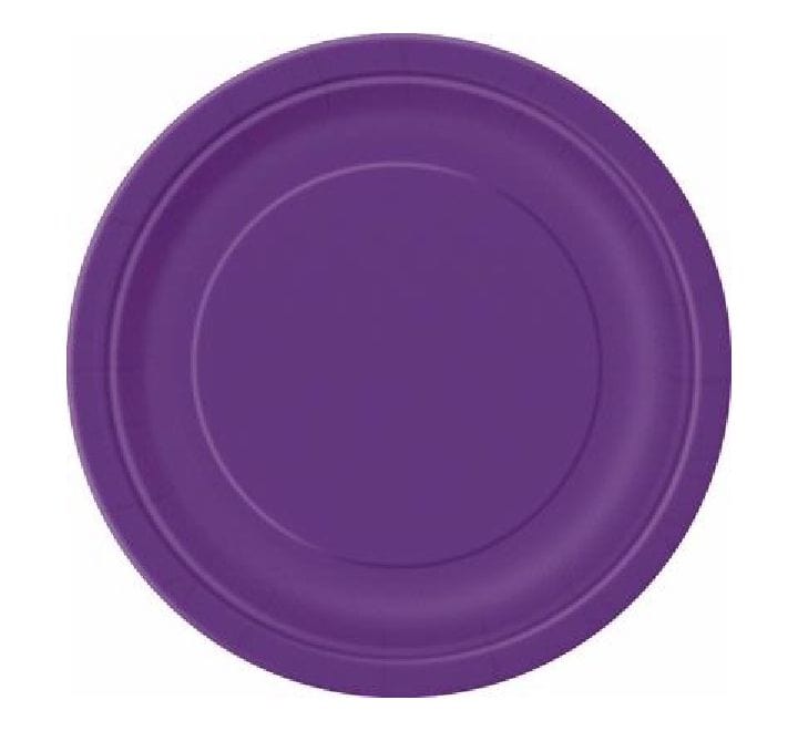 Disposable Plates Deep Purple Large Paper Party Plates x 16