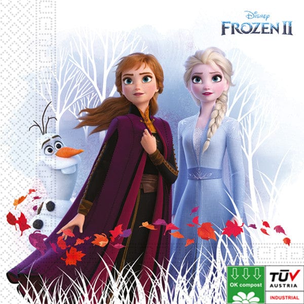 Disney Frozen 2 Party Paper Napkins x 20 - Frozen Party Supplies Paper Napkins Disney Frozen 2 Party Paper Napkins x 20