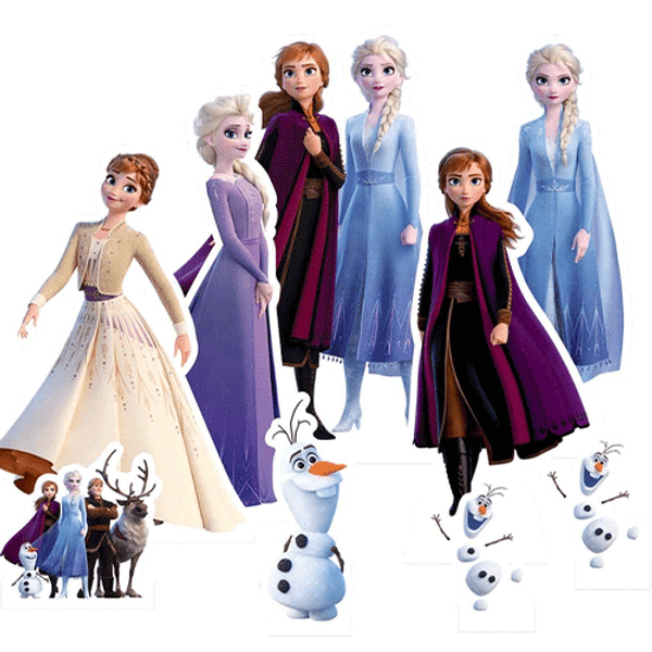 Disney Frozen 2 Table Top Cardboard Cutout Pack x 9 - Frozen Party Decorations Table Decoration Disney Frozen 2 Table Top Cardboard Cutout Pack x 9