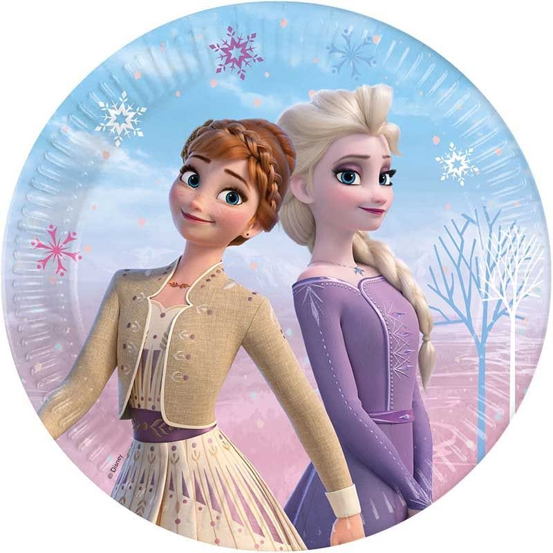 Disney Frozen Party Paper Plates x 8 - Frozen Party Supplies party plates Disney Frozen Party Paper Plates x 8