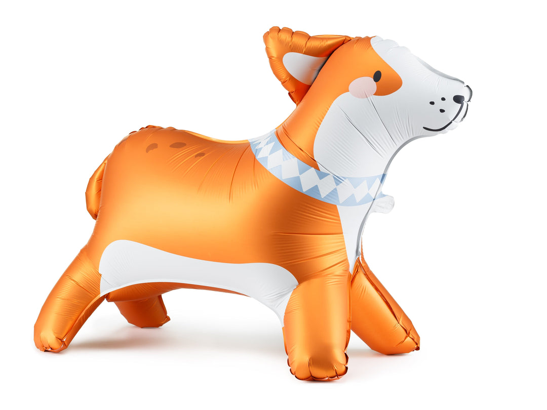 Dog Party Corgi Standing Foil Balloon - Puppy Party Supplies Foil Balloon Dog Party Corgi Standing Foil Balloon