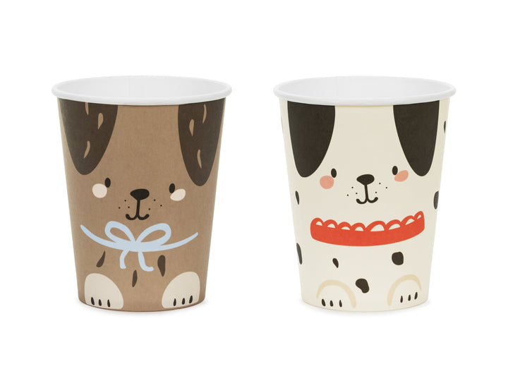 Dog Party Cups x 6 - Puppy and Dog Party Supplies Paper Cup Dog Party Cups x 6