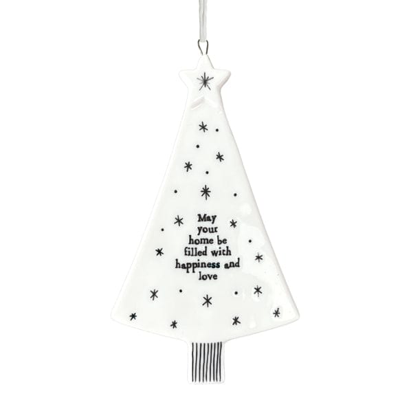 ornament East of India Porcelain Christmas Tree - Home filled with happiness