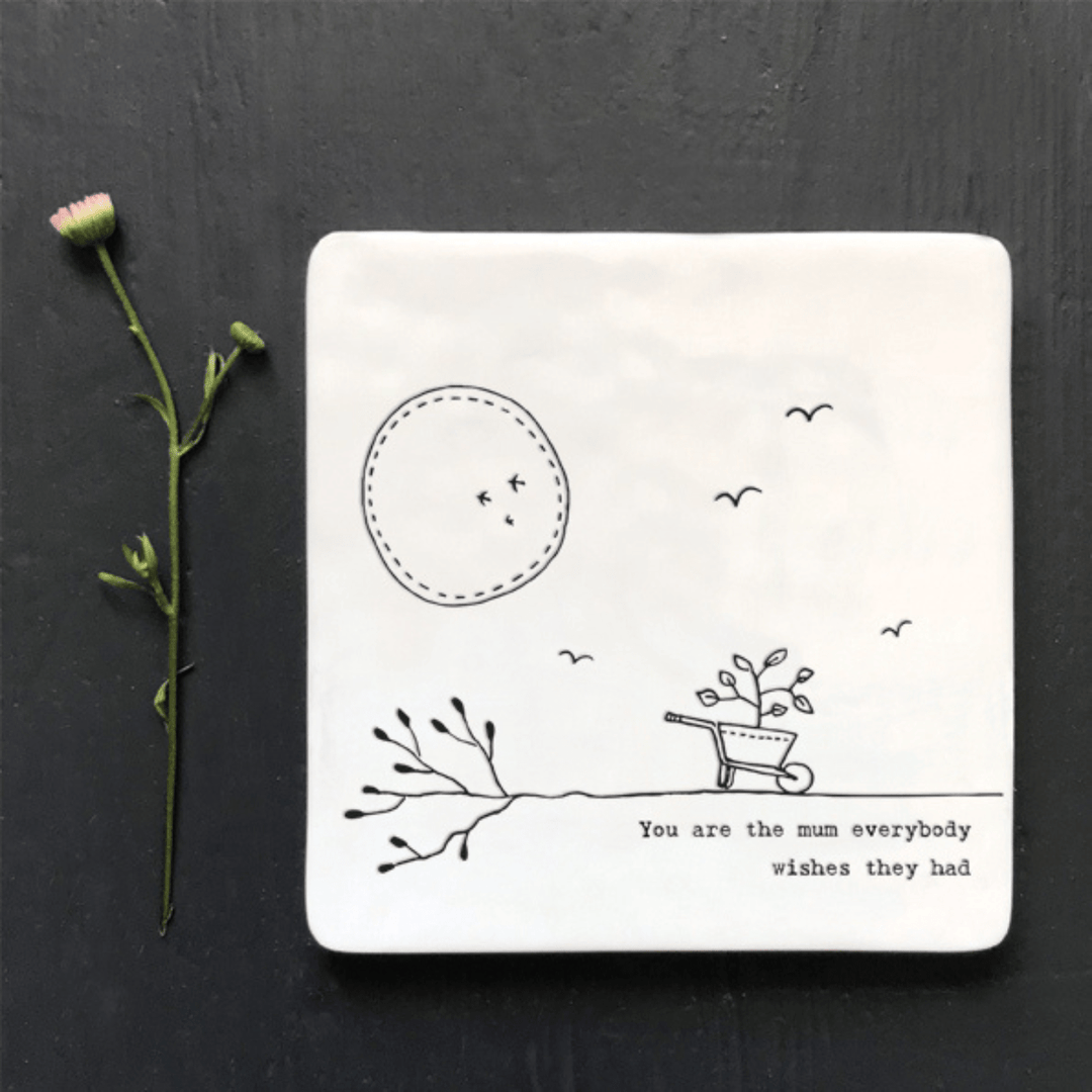 East of India Porcelain Coaster - Mother's Day Gifts coaster East of India Porcelain Coaster - You are the Mum