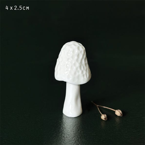 ornament East of India Porcelain Mushroom - Morel