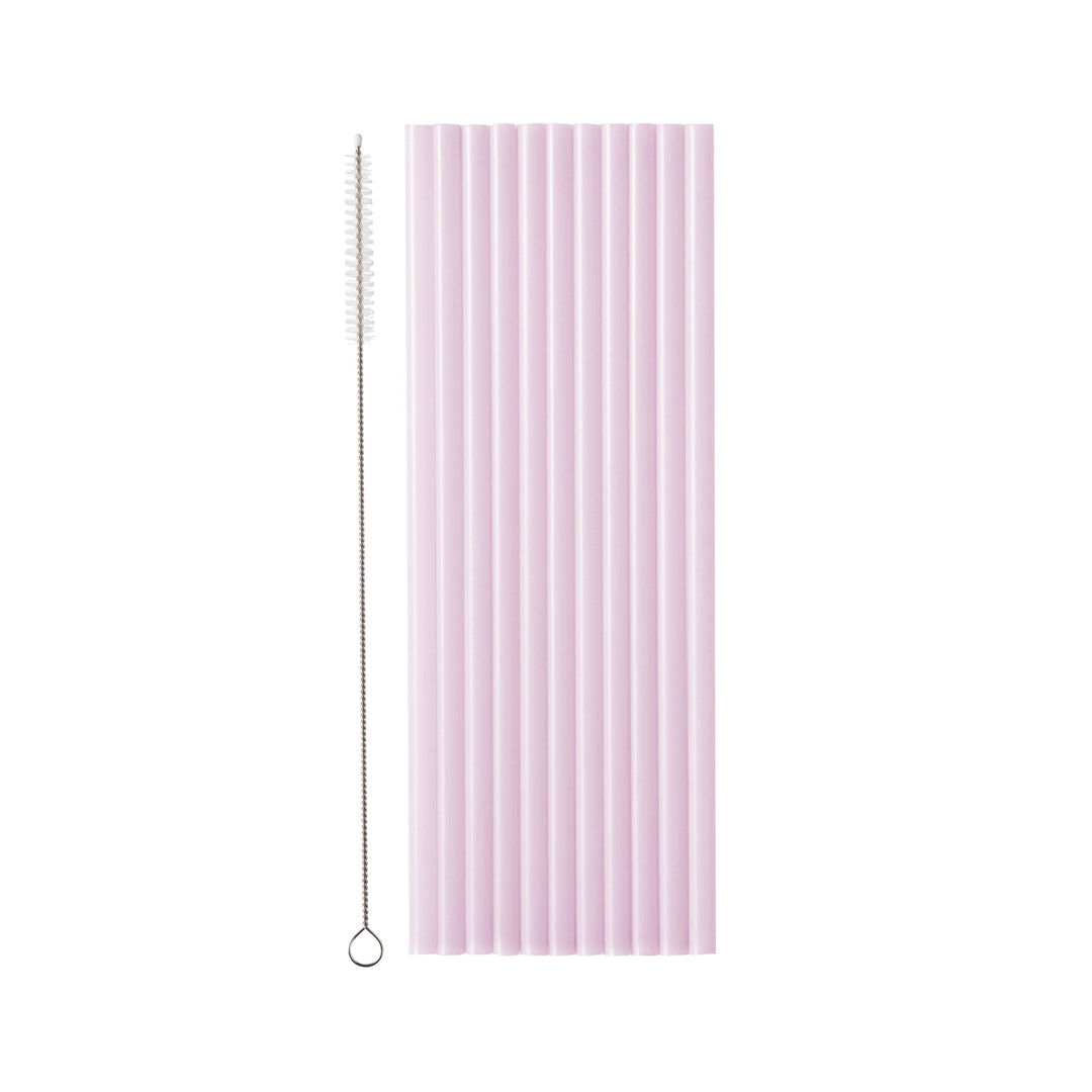 Eco friendly Reusable Light Violet Plastic Straws – Set of 12 Drinking Straws & Stirrers Light Violet Plastic Straws – Set of 12