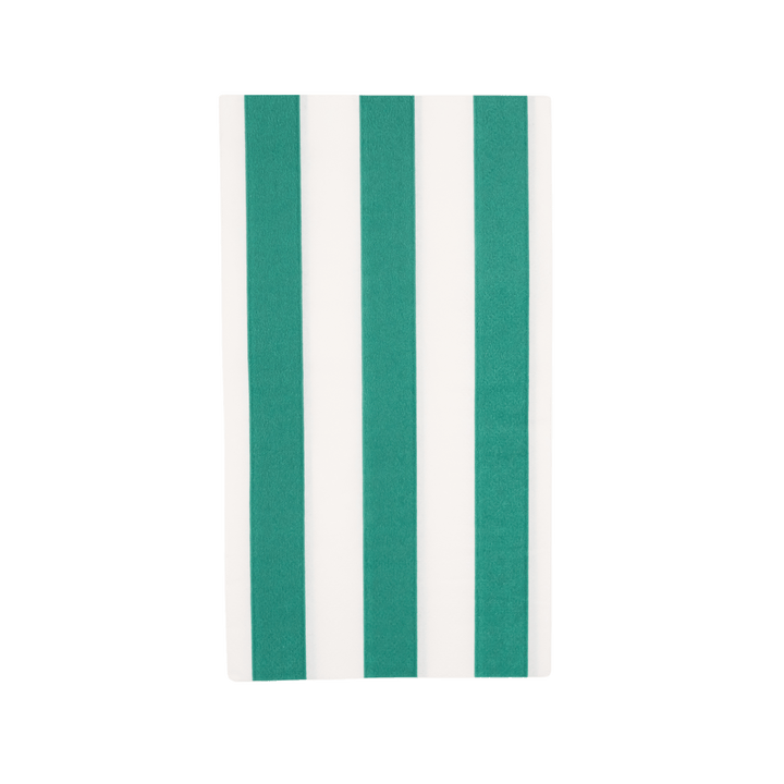 Emerald Green Cabana Stripe Party Napkins x 20 - Bonjour Fête Party Paper Napkins Emerald Green Cabana Stripe Party Napkins x 20