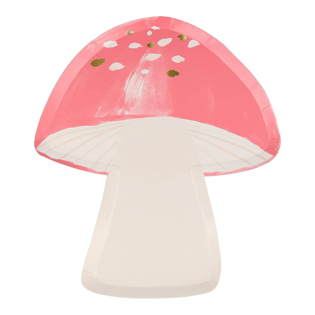 Fairy Mushroom Party Plates x 8 - Mushroom Party Supplies Paper Plate Fairy Mushroom Party Plates x 8