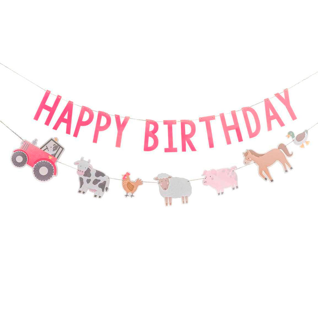 party box Farm Party Happy Birthday Bunting