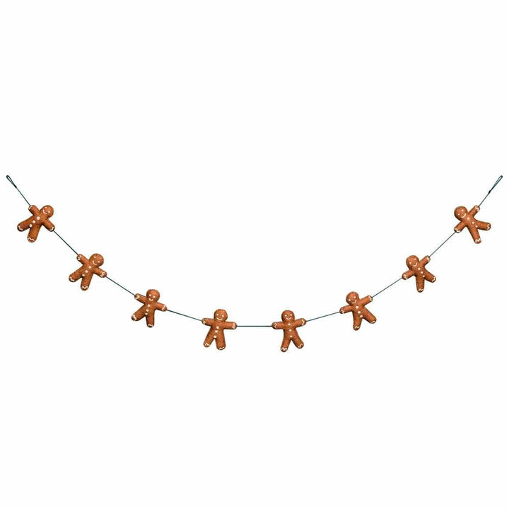 Felt Gingerbread Man Christmas Garland - Christmas Decorations Wreaths & Garlands Felt Gingerbread Man Christmas Garland