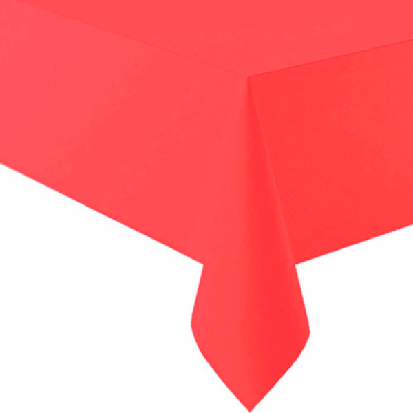 Fiesta Red Party Tablecover - Red Party Supplies table cover Fiesta Red Plastic Party Tablecover