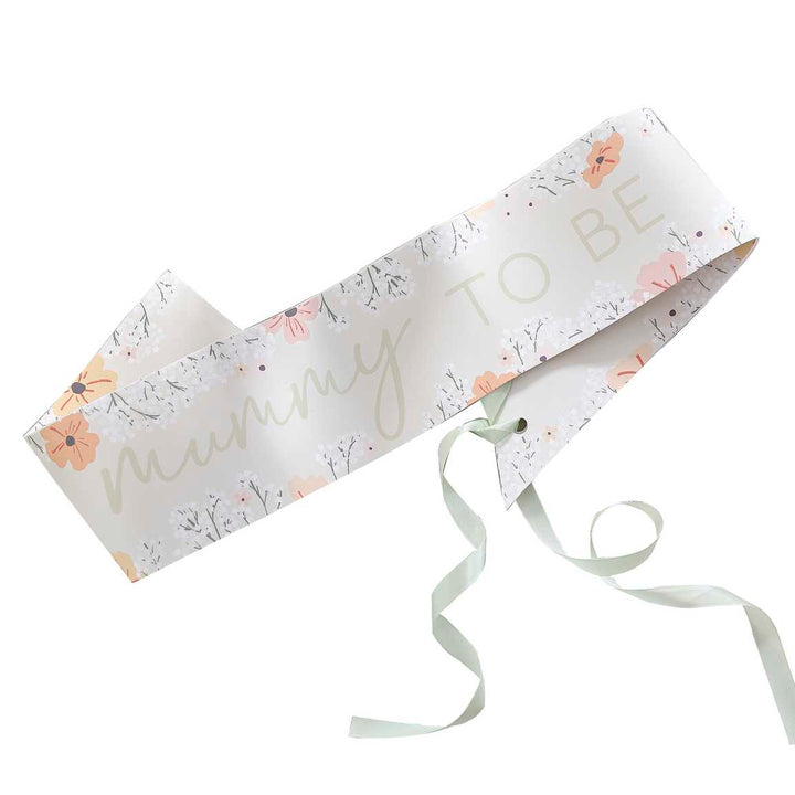 Floral Baby Shower Bunting - Ginger Ray Party Supplies Bunting Floral Baby Shower Mummy to be sash